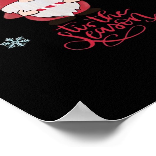 Christmas Gnome With Candycane Poster (Hoek)