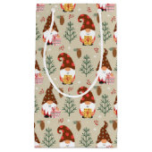 Christmas Gnomes Gift Pattern Klein Cadeauzakje (Voorkant)