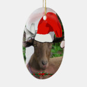 CHRISTMAS GOAT SANTA HAT ORNAMENT (Rechts)