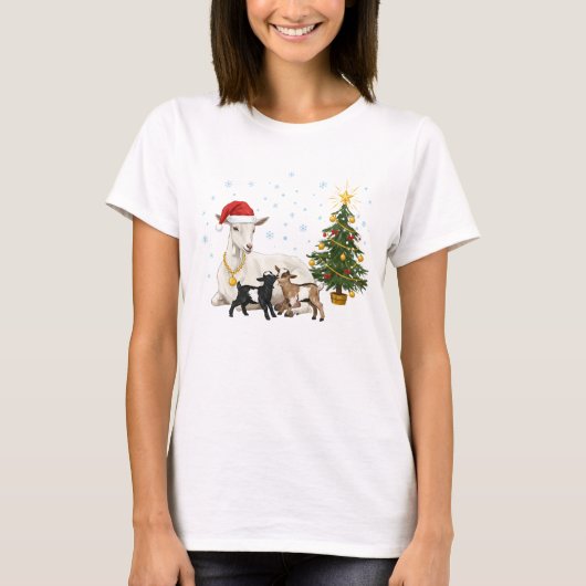 Christmas Goat Tee – Rustic Nature T-shirt (Voorkant)
