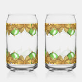 Christmas Gold Bows & Green Ornament | Festive (Gauche)