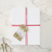 Christmas Gold Glitter Cadeaulabel (Met Touw)