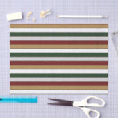 Christmas Gold Green Red Silver And White Stripes  Tissuepapier (Craft)