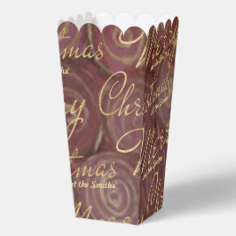 Christmas Gold Swirls Favor Boxes Bedankdoosjes