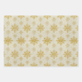 Christmas Gold Wrapping Paper Flat Sheet Set of 3 (Voorkant 3)