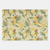 Christmas Gold Wrapping Paper Flat Sheet Set of 3 (Voorkant 2)