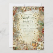 Christmas Golden Pine Greenery Kaart (Voorkant)