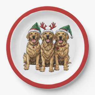 Christmas Golden Retriever Honden Papieren Bordje