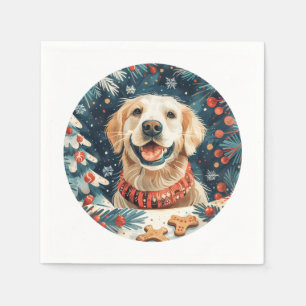 Christmas Golden Retriever Honden Servet