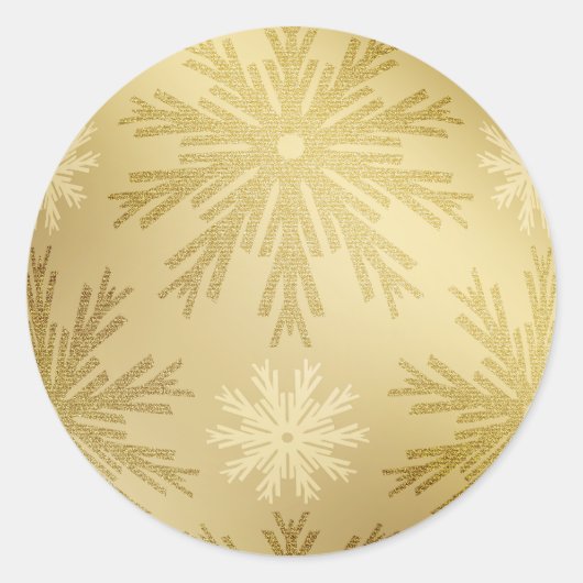 Christmas Golden Snowflakes stickers (Voorkant)