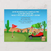 Christmas Golf Cart  Moving Boxes Desert Course Aankondigingskaart (Voorkant)