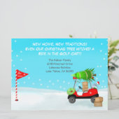 Christmas Golf Cart With Moving Boxes Golf  Aankondiging (Staand voorkant)