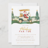 Christmas Golf Invitation Holiday Golf Par tee (Devant)