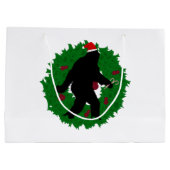 Christmas Gone Squatchin' Wreath Large Cadeautasje (Achterkant)