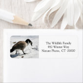 Christmas Goose Holiday Adresse Retours Stickers (En situation)