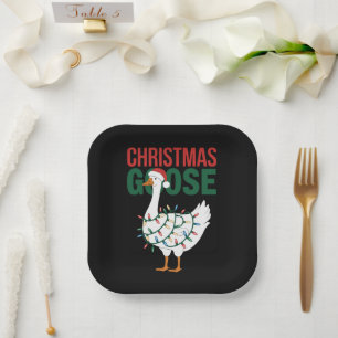 Christmas Goose Lights Schattigee vakantie Papieren Bordje