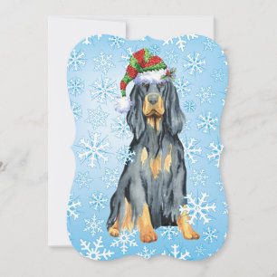 Christmas Gordon Setter Feestdagenkaart