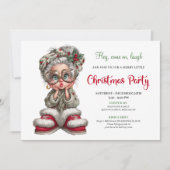 Christmas Grandma Cartoon Party Event Invitation (Devant)