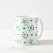 Christmas Green and White Coffee Mug Ho Ho Ho (Devant droit)