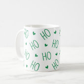 Christmas Green and White Coffee Mug Ho Ho Ho (Devant gauche)