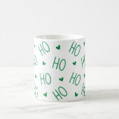 Christmas Green and White Coffee Mug Ho Ho Ho (Centre)