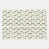 Christmas Green & Cream Moderne Vakantie Tiny Bows Inpakpapier Vel (Voorkant 2)