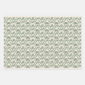 Christmas Green & Cream Moderne Vakantie Tiny Bows Inpakpapier Vel (Voorkant)
