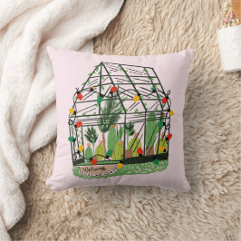 Christmas Green House Botanical Cactus Plants  Kussen