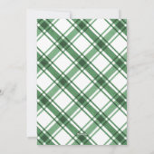 Christmas Green Plaid Flat Holiday Kaart (Achterkant)