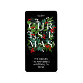 CHRISTMAS Greenery Berries Adres Etiket (Voorkant)