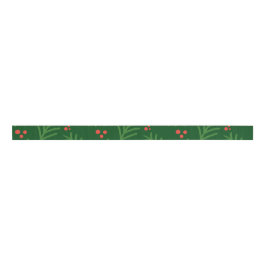 Christmas Greenery Berries Artisan Modern Holiday Grosgrain Lint