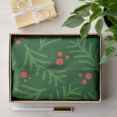 Christmas Greenery Berries Artisan Modern Holiday Tissuepapier (Geschenk)