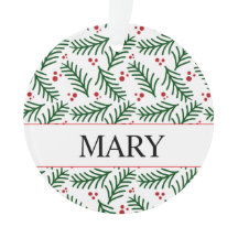 Christmas Greenery Berries NAME Modern Holiday