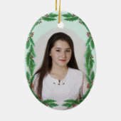 Christmas Greenery Dancer Ballet Photo Ornament (Achterkant)