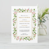 Christmas Greenery invitation de la douche nuptial (Debout devant)