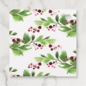Christmas Greenery Red Berries Bedankjes Labels (Achterkant)