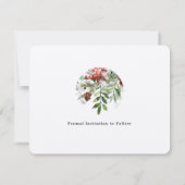 Christmas Greens ENREGISTRER LA DATE Mariage Carte (Dos)
