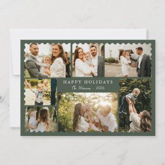 Christmas Greeting 7 Photo Holiday Card Kaart