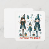 Christmas Greeting Postcard Feestdagenkaart (Voorkant / Achterkant)