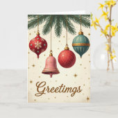 Christmas Greetings Card Kaart (Gele Bloem)