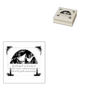  "CHRISTMAS GREETINGS" WOOD ART STAMP 	RUBBERSTEMPEL (Gestempeld)