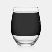 Christmas Greyhound Dog Wearing an Ugly Sweater Bl Wijnglas Zonder Voet (Rechts)