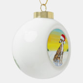 christmas greyhound keramische bal ornament (Links)