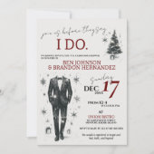 Christmas Grooms Shower Invitation (Devant)
