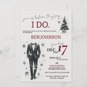 Christmas Grooms Shower Invitation (Devant / Derrière)