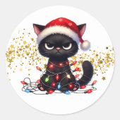 Christmas Grumpy Cat Stickers  (Voorkant)
