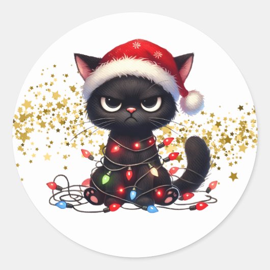 Christmas Grumpy Cat Stickers  (Voorkant)
