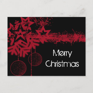Christmas Grunge Red Design Carte postale