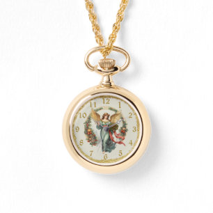 Christmas Guardian Angel Gouden Kleur Ketting Horl