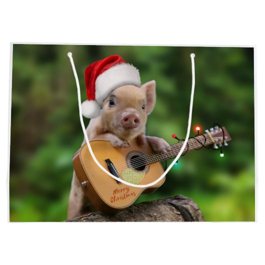 Christmas guitar pig groot cadeauzakje (Achterkant)